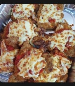 Veal and chicken parmigiana catering platter Veal and chicken parmigiana catering platter